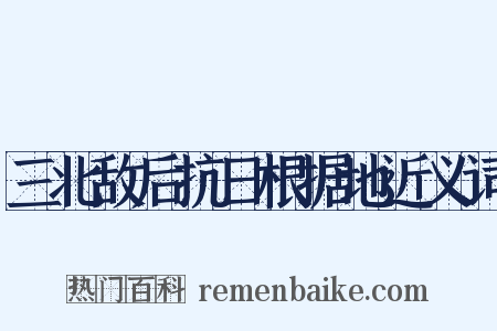 三北敌后抗日根据地近义词是什么意思的图片